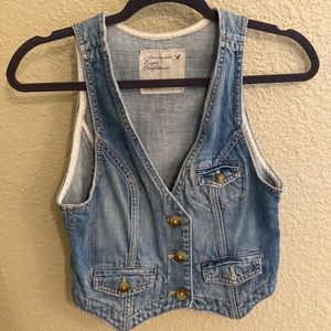 American Eagle denim vest